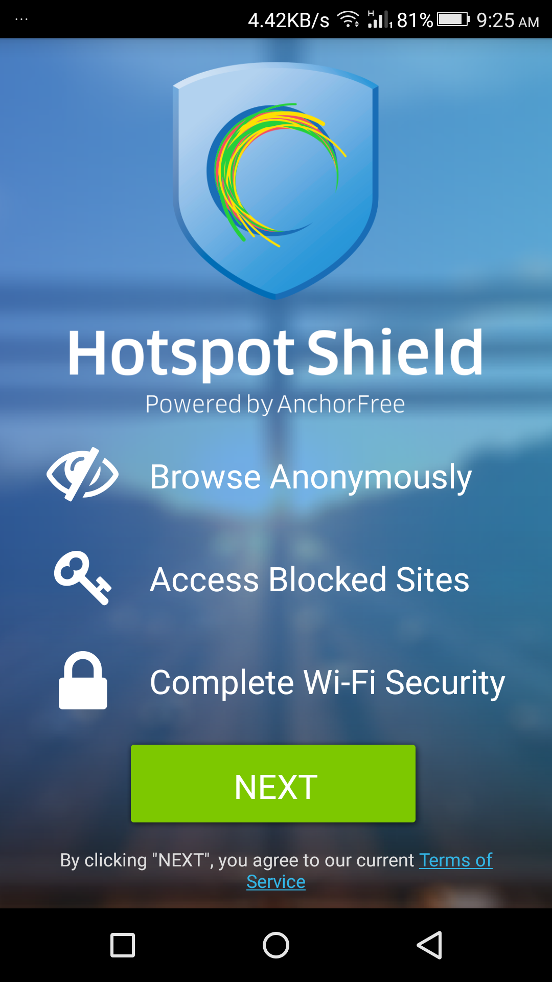 Download The Hotspot Shield For Android